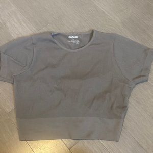 garage grey cropped top